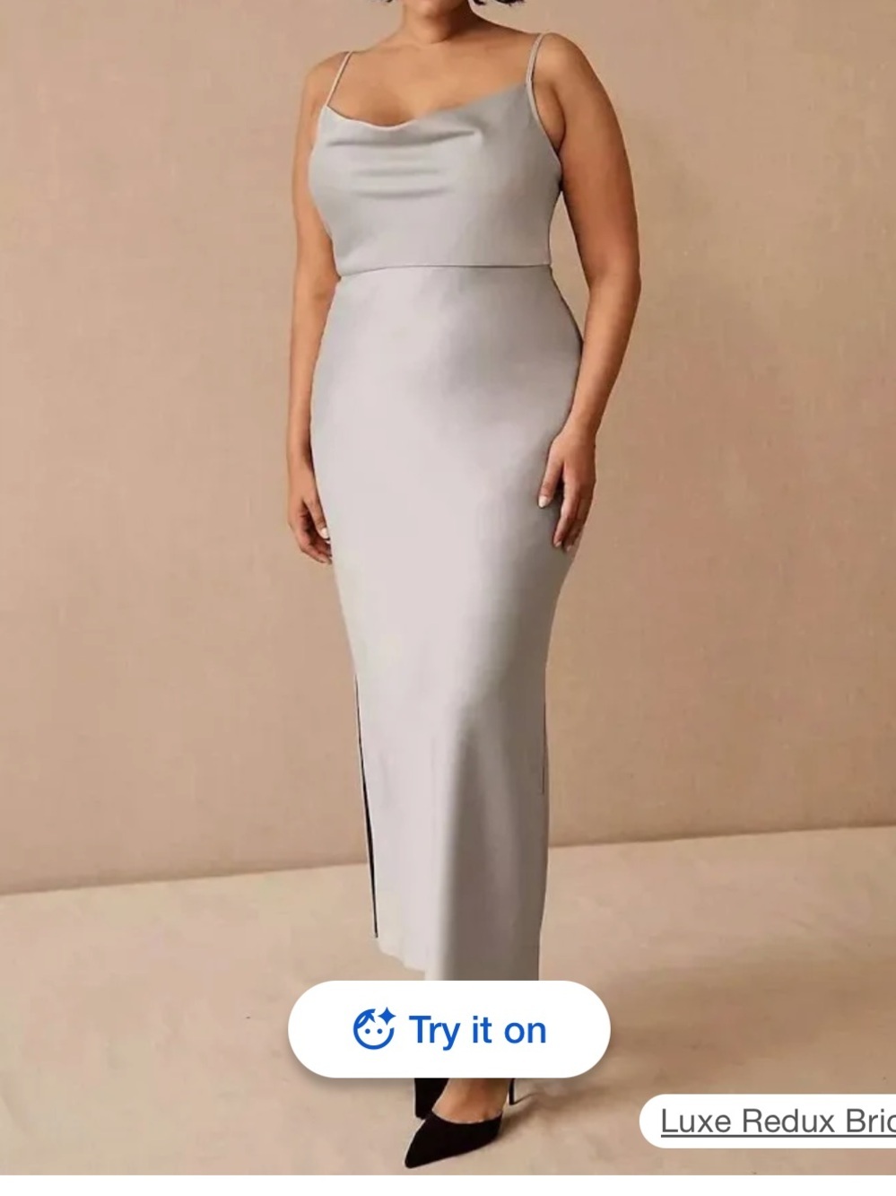 BHLDN Cali Satin Midi Dress Sage